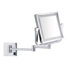 Wall Mounted Lighted 5x Makeup Mirror, Hardwired