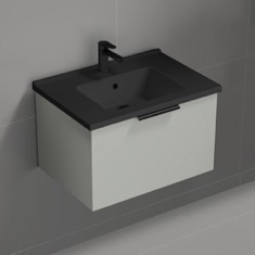 Wall Mounted Small Bathroom Vanity, 26 inch
