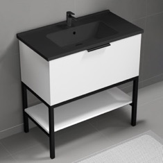 Free Standing Bathroom Vanity, 34 inch