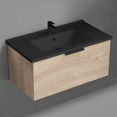 Wall Mounted Bathroom Vanity, 34 inch