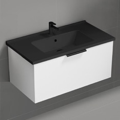 Wall Mounted Bathroom Vanity, 34 inch