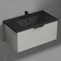Wall Mounted Bathroom Vanity, 34 inch