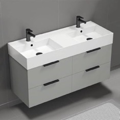 Nameeks DERIN132 By Nameek's Derin Double Bathroom Vanity With Marble ...