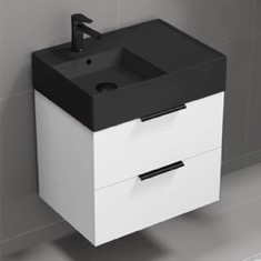 Floating Small Bathroom Vanity, Modern, 24 inch