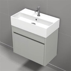 Small Bathroom Vanity, Floating, Modern, 24 inch