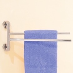 Double Swivel Towel Bar, 14 Inch