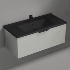 Wall Mounted Bathroom Vanity, Modern, 40 inch