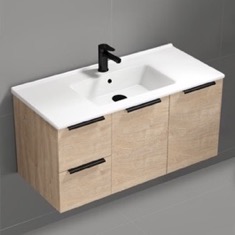 Wall Mounted Bathroom Vanity, Modern, 40 inch