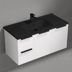 Wall Mounted Bathroom Vanity, Modern, 40 inch