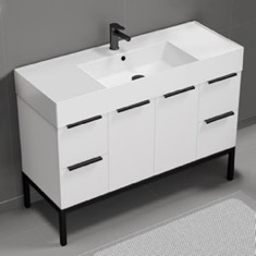 Modern Bathroom Vanity, 48 inch, Free Standing
