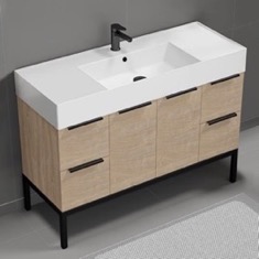 Free Standing Bathroom Vanity, 48 inch, Modern