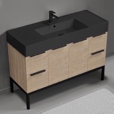 Modern Bathroom Vanity, 48 inch, Free Standing