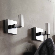 Towel Hook - Double, Chrome, Modern