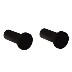 Set of Bathroom Hooks, Matte Black