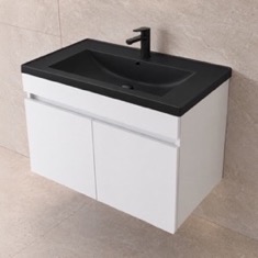 Floating Bathroom Vanity - 30 inch, Modern, Glossy White