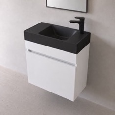 Small Floating Vanity, 24 inch, Modern, Glossy White