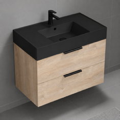 Modern Bathroom Vanity, Floating, 32 inch