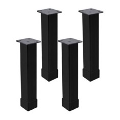 Kit of 4 Matte Black Vanity Cabinet Feet
