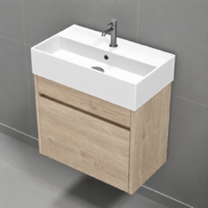 Small Bathroom Vanity, Floating, Modern, 24 inch
