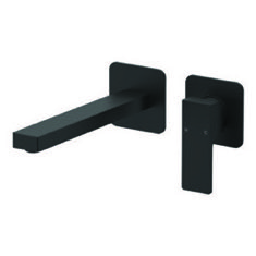 Matte Black Single Handle Wall Mounted Bathroom Faucet