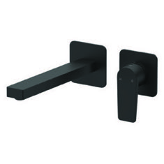 Matte Black Single Handle Wall Mounted Bathroom Faucet