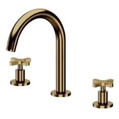 Brushed Gold Widespread Bathroom Faucet