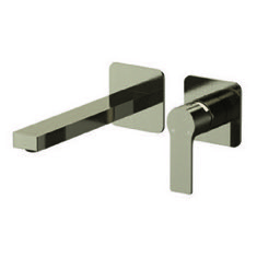 Brushed Nickel Single Handle Wall Mounted Bathroom Faucet