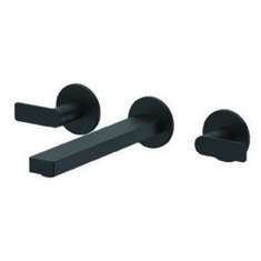 Matte Black Wall Mounted Widespread Bathroom Faucet