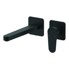 Matte Black Single Handle Wall Mounted Bathroom Faucet