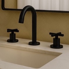 Matte Black Widespread Bathroom Faucet