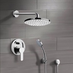 Rain Shower System with Handheld, Rain Shower Head, Shower Faucet Set