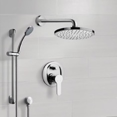 Rain Shower System with Handheld, Rain Shower Head, Shower Faucet Set