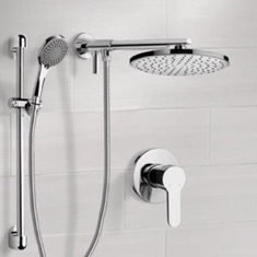 Rain Shower System with Handheld, Rain Shower Head, Shower Faucet Set