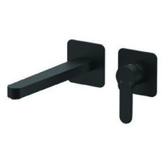Matte Black Single Handle Wall Mounted Bathroom Faucet