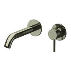 Brushed Nickel Single Handle Wall Mounted Bathroom Faucet