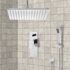Ceiling Rain Shower System with Handheld, Rain Shower Head, Shower Faucet Set