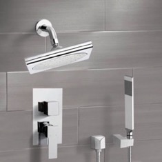 Rain Shower System with Handheld, Rain Shower Head, Shower Faucet Set