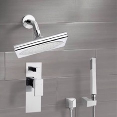 Rain Shower System with Handheld, Rain Shower Head, Shower Faucet Set