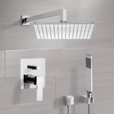Rain Shower System with Handheld, Rain Shower Head, Shower Faucet Set