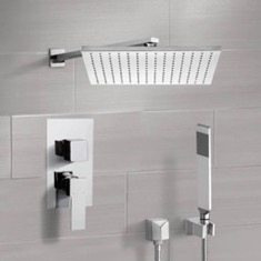 Rain Shower System with Handheld, Rain Shower Head, Shower Faucet Set