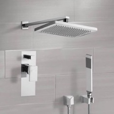 Rain Shower System with Handheld, Rain Shower Head, Shower Faucet Set