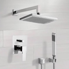 Rain Shower System with Handheld, Rain Shower Head, Shower Faucet Set