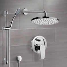 Rain Shower System with Handheld, Rain Shower Head, Shower Faucet Set
