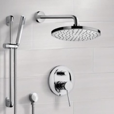 Rain Shower System with Handheld, Rain Shower Head, Shower Faucet Set