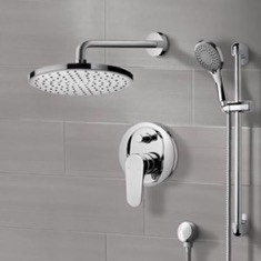 Rain Shower System with Handheld, Rain Shower Head, Shower Faucet Set