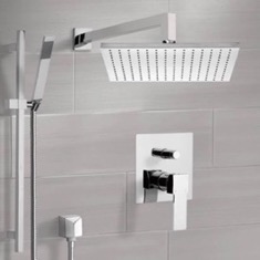 Rain Shower System with Handheld, Rain Shower Head, Shower Faucet Set