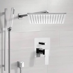 Rain Shower System with Handheld, Rain Shower Head, Shower Faucet Set