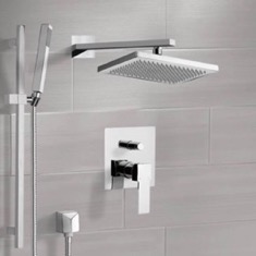 Rain Shower System with Handheld, Rain Shower Head, Shower Faucet Set
