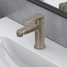 Brushed Nickel Single Hole Bathroom Faucet