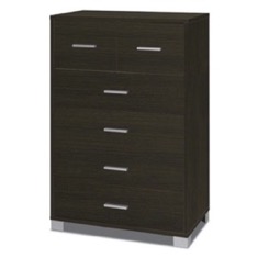 Decorative 6 Drawer Wood Cabinet with Chrome-Plated Feed and Handles